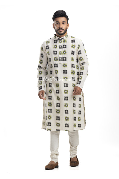 Cotton Printed Long Panjabi For Men (NS108)
